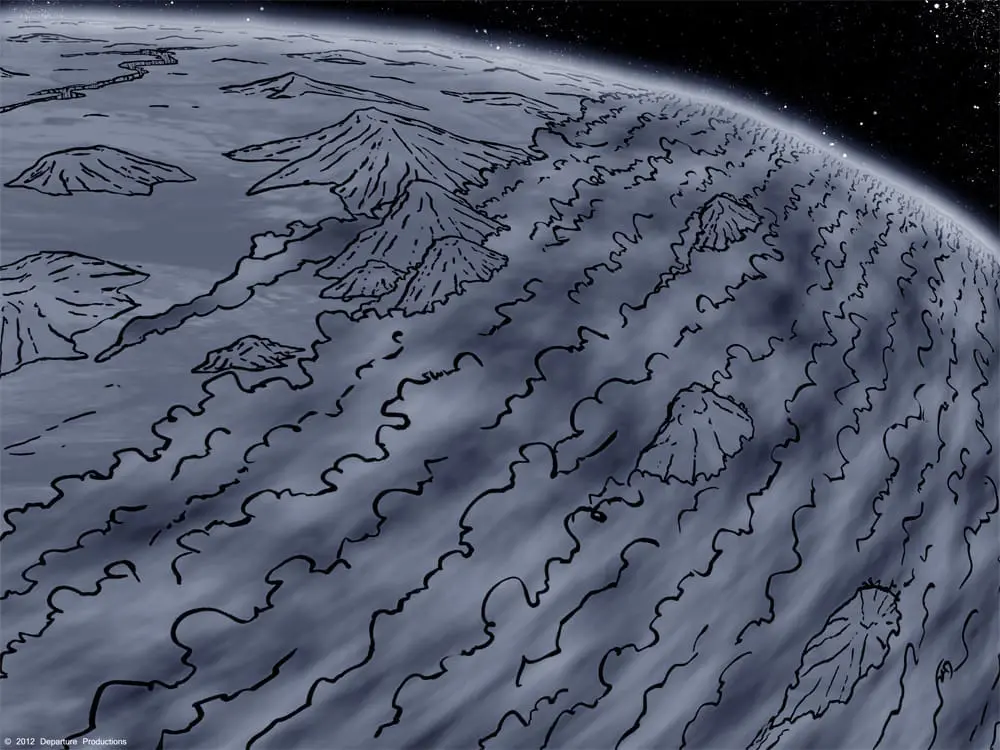 It covers a sizeable portion of the planet!