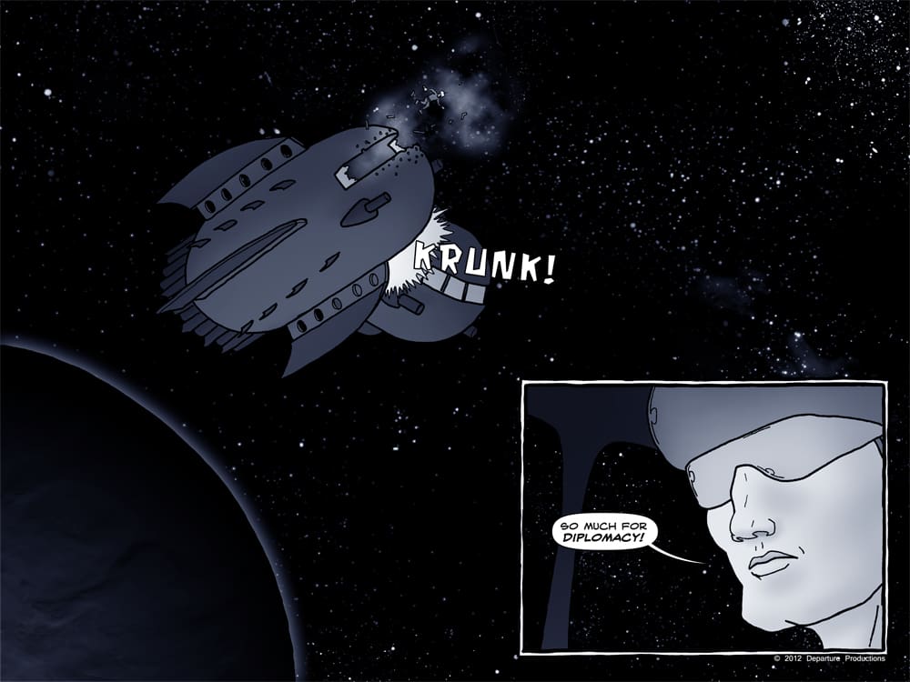 You'd think they'd give each other more room to maneuver, but Clonoids aren't bright creatures.