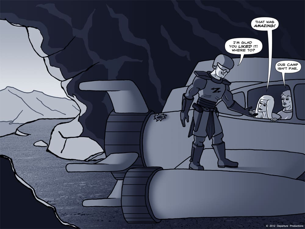 Trent's just happy to be back on the ground.