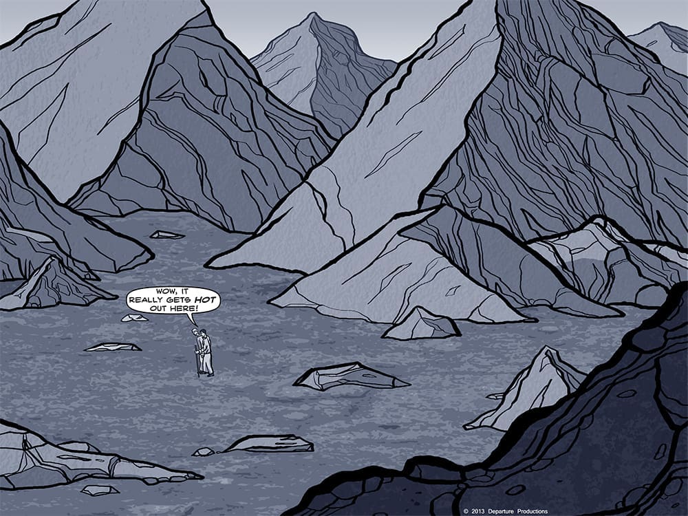 I just saw something hiding in the canyon! It was short, had a brown robe and yellow, glowing eyes...