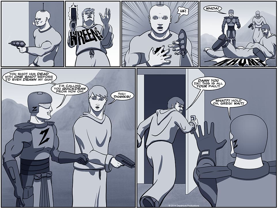 Shot through the heart, and you're too late!