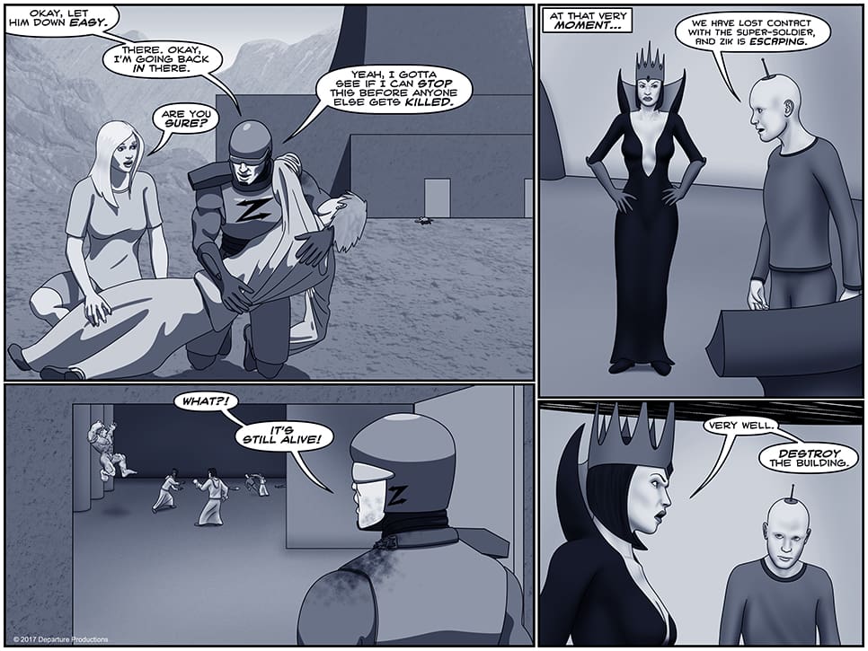 He's singed but unhurt!