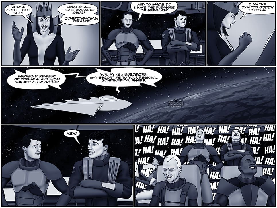 It's 1000 years in the future and "Take me to your leader" is still a thing?